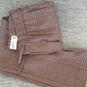 Abercrombie Kids Tan Checkered Trousers